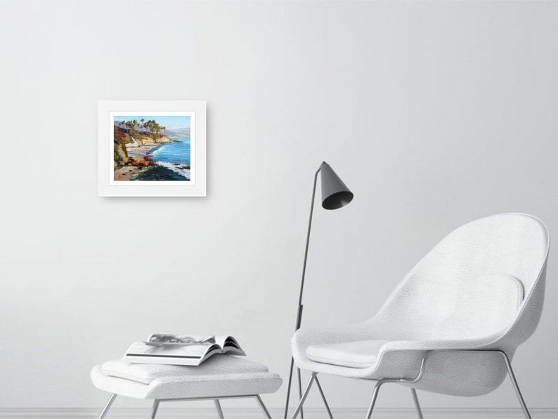 Giclee print, Original, Impresionist, Landscape, Seascape oil Painting, Laguna Beach, California image 2