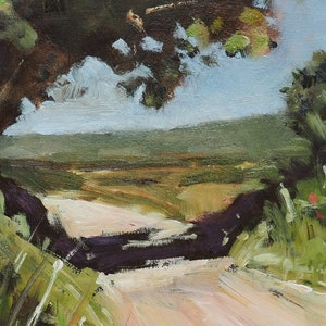 Countryside Road in Provence, France, pleinair, impresionist, landscape, oil painting, Art image 3