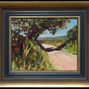 Countryside Road in Provence, France, pleinair, impresionist, landscape, oil painting, Art image 2