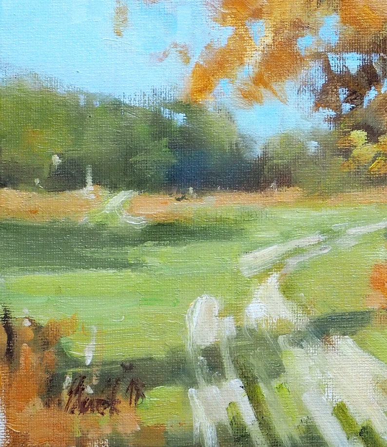 Autumn in New Forest Original, impressionist, landscape, oil painting, Art image 4