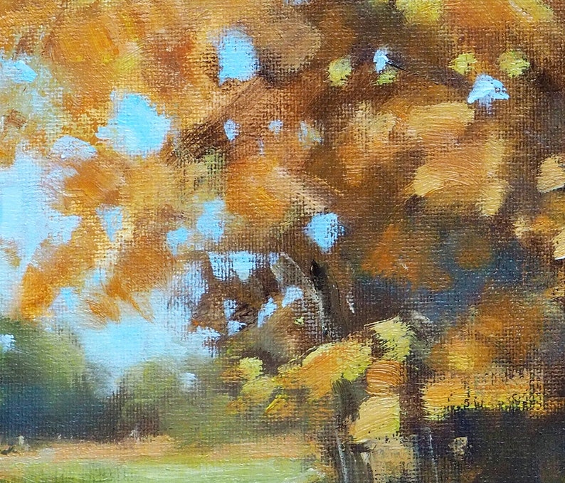 Autumn in New Forest Original, impressionist, landscape, oil painting, Art image 5