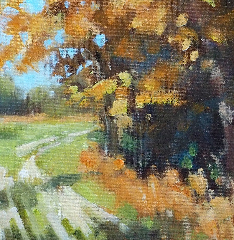 Autumn in New Forest Original, impressionist, landscape, oil painting, Art image 3