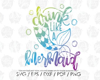 Download Mermaid Drink Svg Etsy