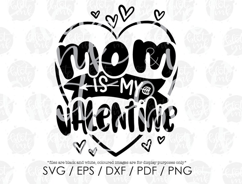 Mom is My Valentine SVG Funny Cute Kids Valentine's Day - Etsy