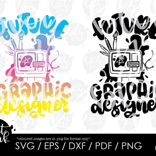 Future Graphic Designer SVG - Cute Kids Career Day T-shirt Artist Graphics CMYK Clipart Design File - Hand Lettered SVG - Blot And Ink
