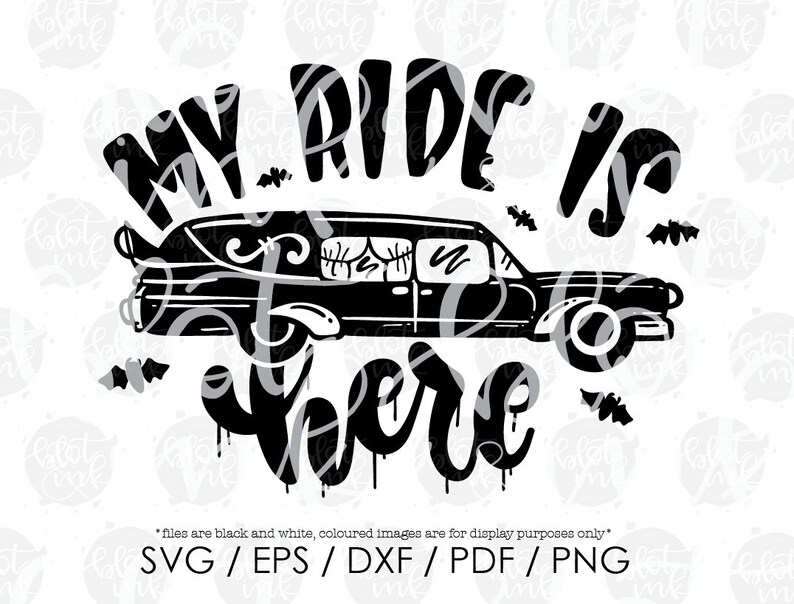 My Ride is Here SVG Cute Funny Kids Adults Halloween Hearse - Etsy