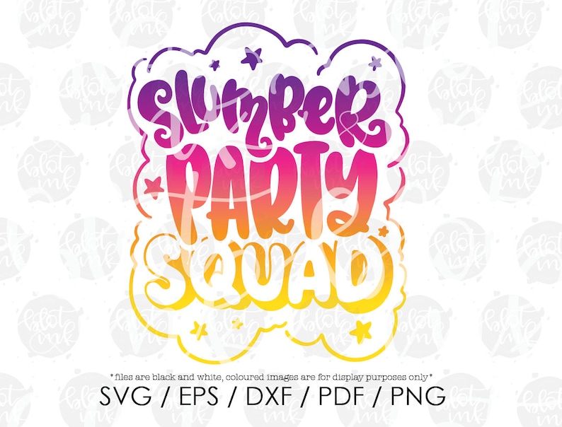 Download Slumber Party Squad SVG Cute Funny Kids Boy Girl Slumber ...
