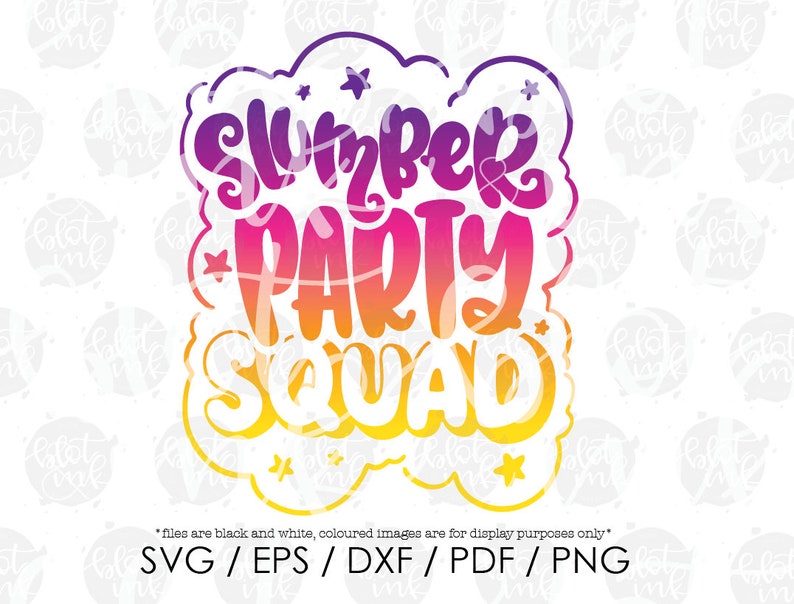 Download Slumber Party Squad SVG Cute Funny Kids Boy Girl Slumber ...