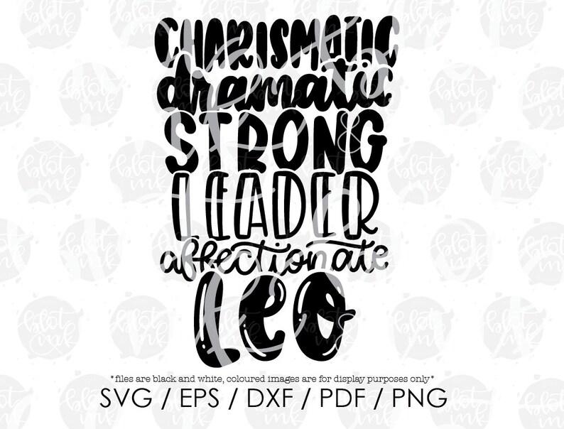 Leo Traits SVG Adults Kids Astrological Signs Leo List Etsy