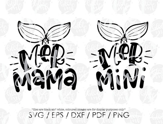 Download Mermaid Mermama Mermini Set Svg Mermaid Mom Mama Kid Adult Etsy
