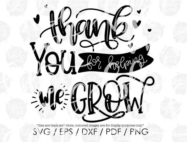 Download Thank You For Helping Me Grow SVG Teacher Gift End Of Year | Etsy
