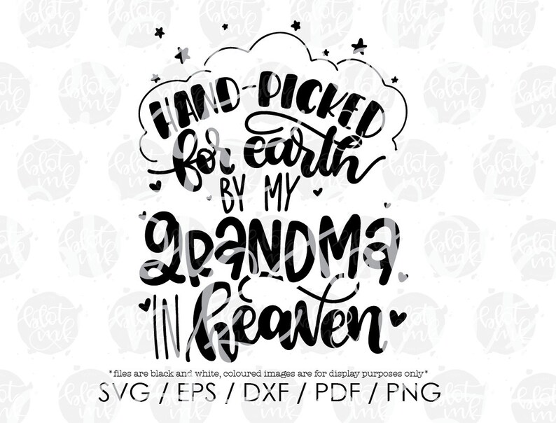 Download Hand Picked For Earth By My Grandma In Heaven SVG Rainbow ...