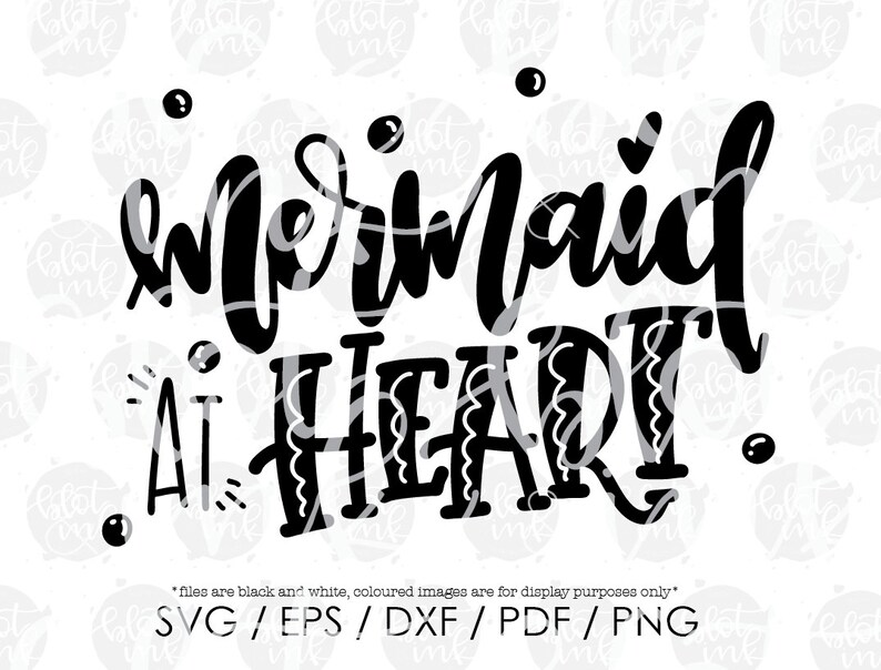 Download Mermaid At Heart SVG Summer Beach Valentines Day Cute Kids ...
