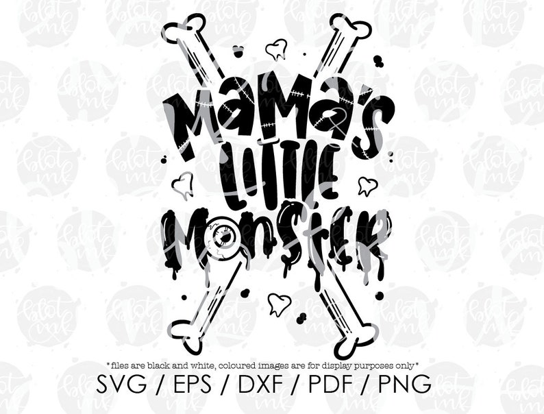 Download Mama's Little Monster SVG Cute Funny Halloween Zombie | Etsy
