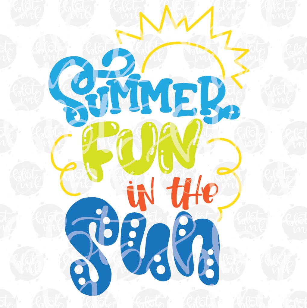 Download Summer Fun In The Sun Summer SVG Sunshine Hand Lettered | Etsy
