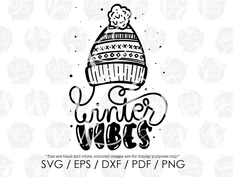 Download Winter Vibes SVG Cute Kids Adults Winter Snow Knitted Hat | Etsy