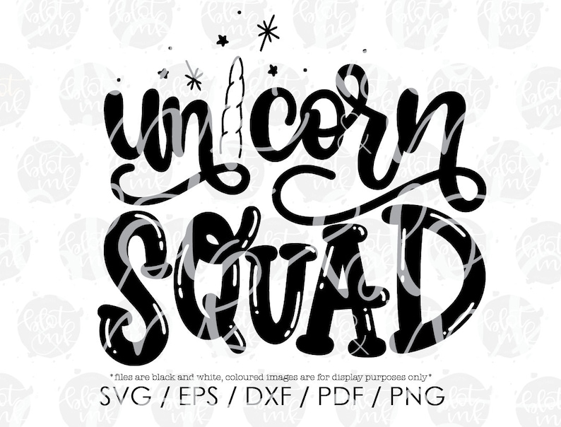 Unicorn Squad SVG Unicorn Kids Adults Squad T-shirt Design ...