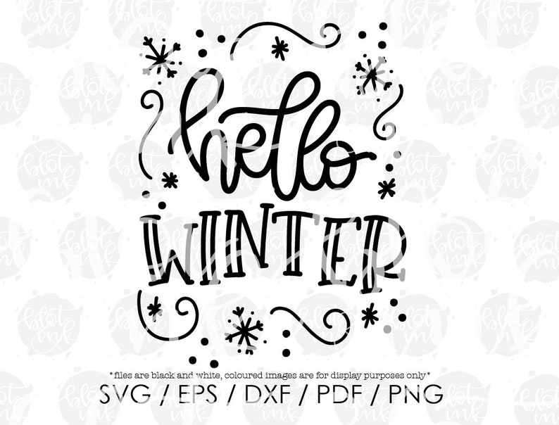 Download Hello Winter SVG Winter Clip Art Snowflake Decor Sign | Etsy
