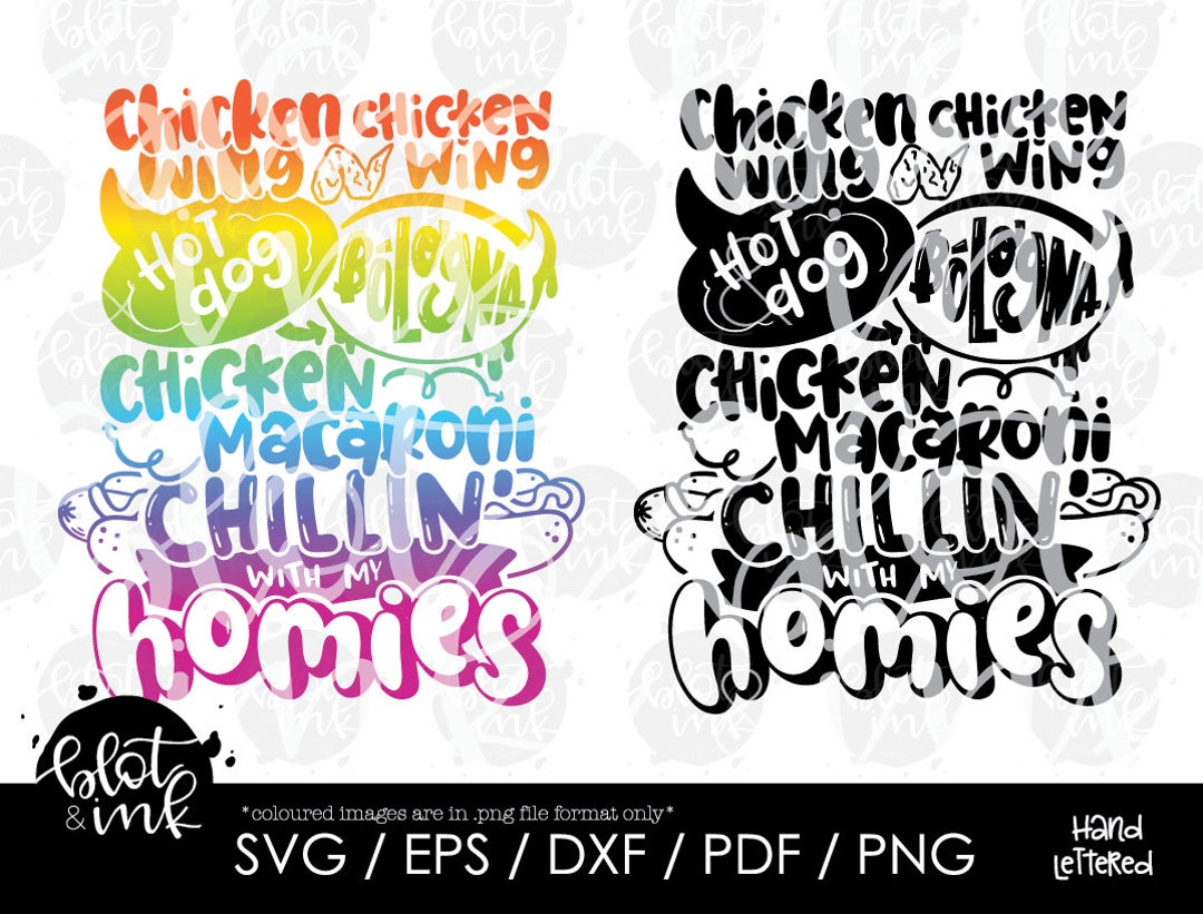 Chicken Wing Chicken Wing SVG Funny Hot Dog Bolonga Macaroni Chilling