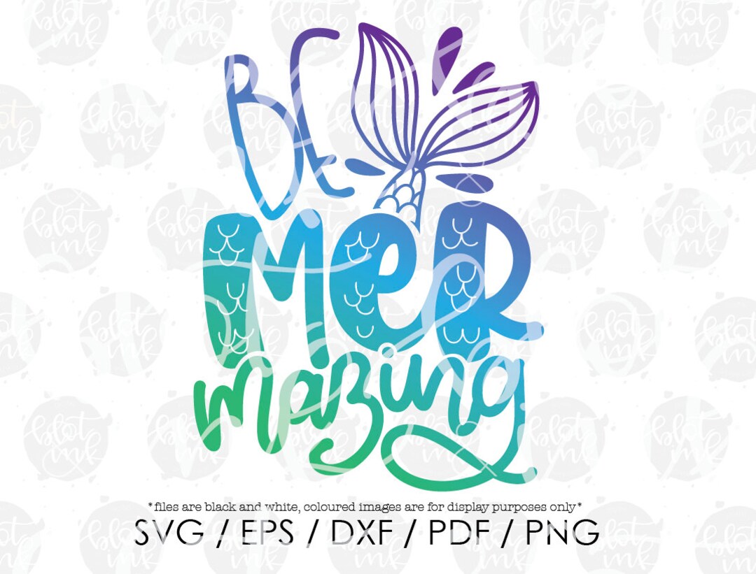 Be Mermazing SVG Funny Cute Kids Adults Mermaid Motivational - Etsy