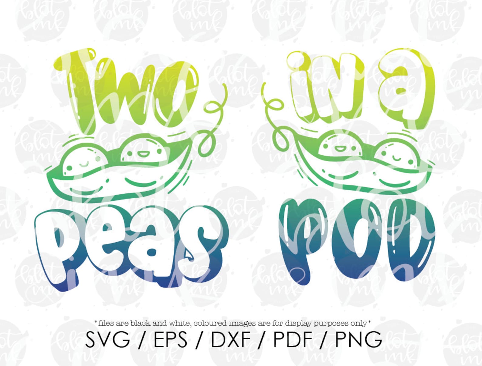 Two Peas in A Pod SVG Funny Cute Kids Twins Siblings Etsy