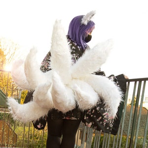 9 Tail Fox Tail Fox Cosplay Kitsune Ahri // Versión intermedia 29"