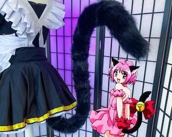 Mew Ichigo inspired | Extra large cat tail | Cosplay | Neko | Nekomimi | Kemonimimi | 150cm