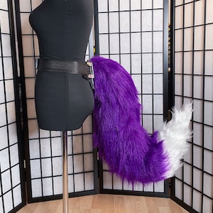 Two color | Single Tail Fox Tail Fox Cosplay Kitsune Ahri // Single Version 41&quot;