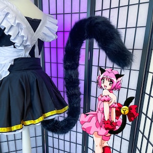 Mew Ichigo inspired | Extra large cat tail | Cosplay | Neko | Nekomimi | Kemonimimi | 150cm