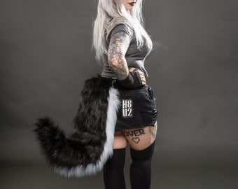 Two color | Loona Helluva Boss Inspired Wolf Tail | Single Tail Cosplay // Single Version 41"