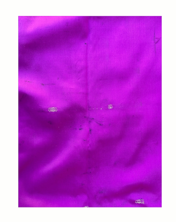 Fuchsia pink Silk Sari, Purple Pink Gold Banarsi … - image 7