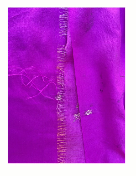 Fuchsia pink Silk Sari, Purple Pink Gold Banarsi … - image 9