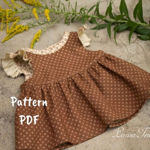PDF classic teddy bear dress pattern, 17 inch teddy bear sewing pattern, plush artist bear clothes patterns