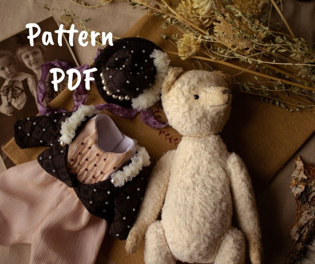 Vintage Plush Bear Sewing Pattern, Artist Teddy Bear Sewing Pattern ...