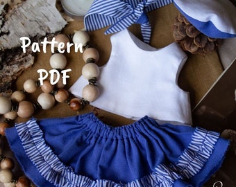 PDF Teddy bear dress pattern, clothes pattern, bear skirt pattern, teddy bear sewing pattern, artist bear patterns