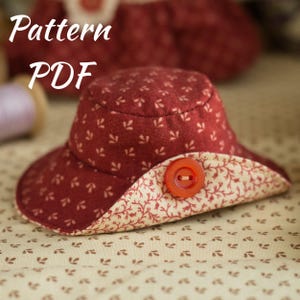 Teddy bear hat clothes pattern pdf  tutorial teddy bear clothing sewing pattern 7 inches classic artist plush toy