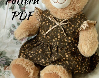 Build a bear clothes pattern PDF 42 cm 16.5 inches teddy bear dress sewing pattern buid-a-bear buildabear clothes plush toy