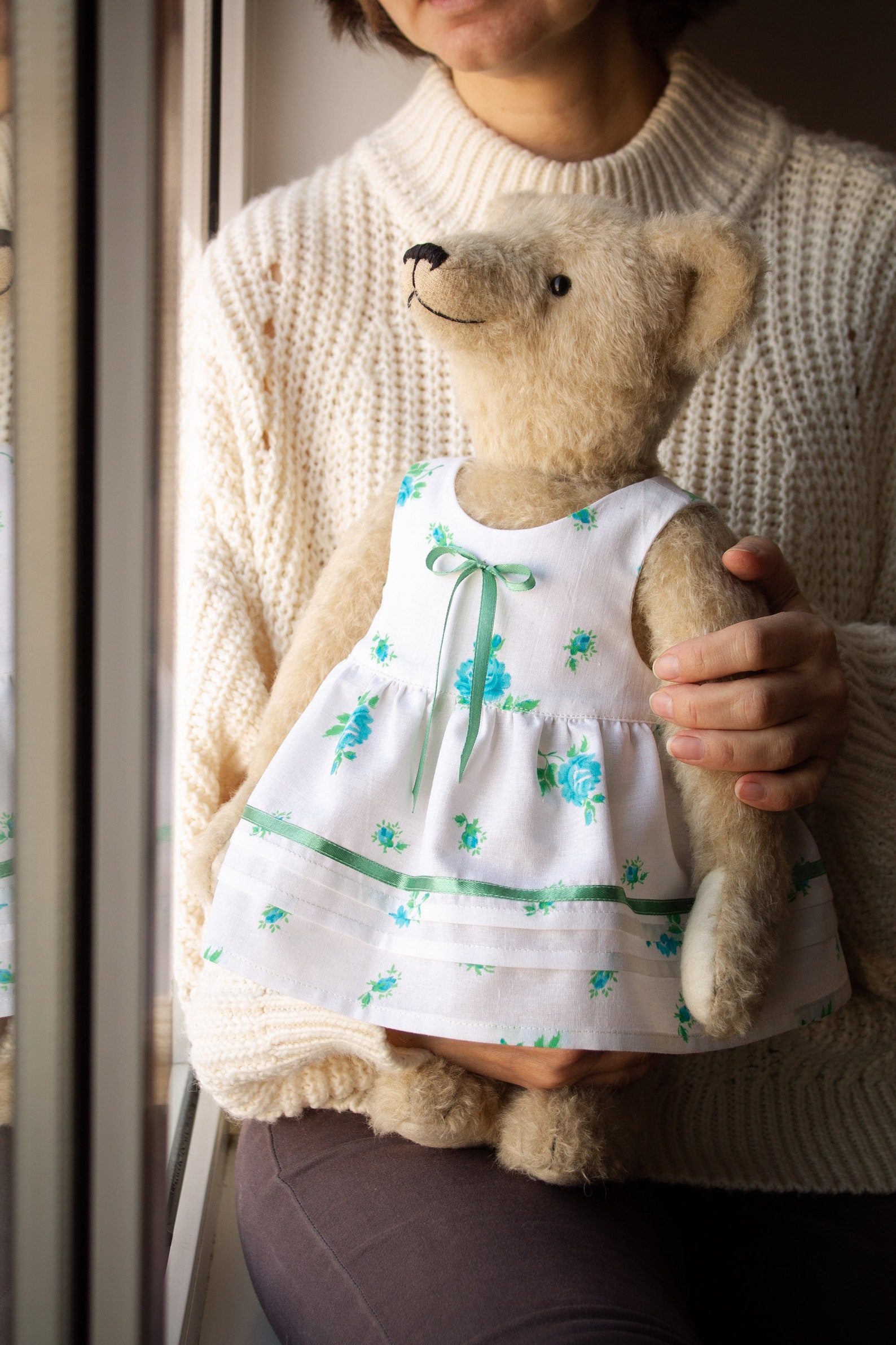 Nurse Teddy Bear Pattern Print Dress