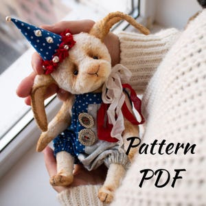 Weißer Hase Schnittmuster pdf, Osterhase für Teddybär