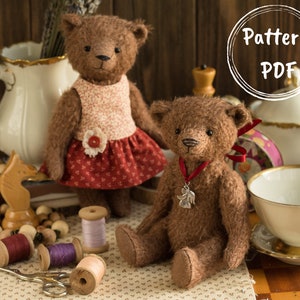 Jointed artist bear pattern how make bear sewing patterns pdf video tutorial making stuffed mohair bear pattern