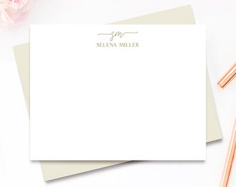 Personalized Stationery Monogram Note Cards with Envelopes, Professional Stationery, Corporate Gifts for Employees, Business Note Cards DC 3