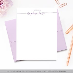 Personalized Stationary Set for Women, Custom Stationary Cards and Envelopes, Stationery Gift for Mom, Personalized Note Cards Flat DC 12