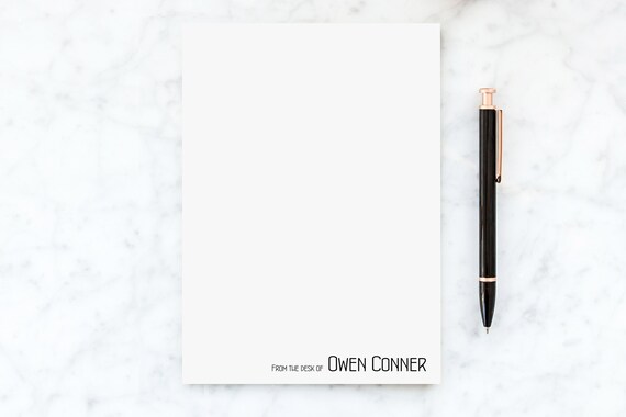 From The Desk Of Notepad Business Notepad Personalized Notepad Etsy
