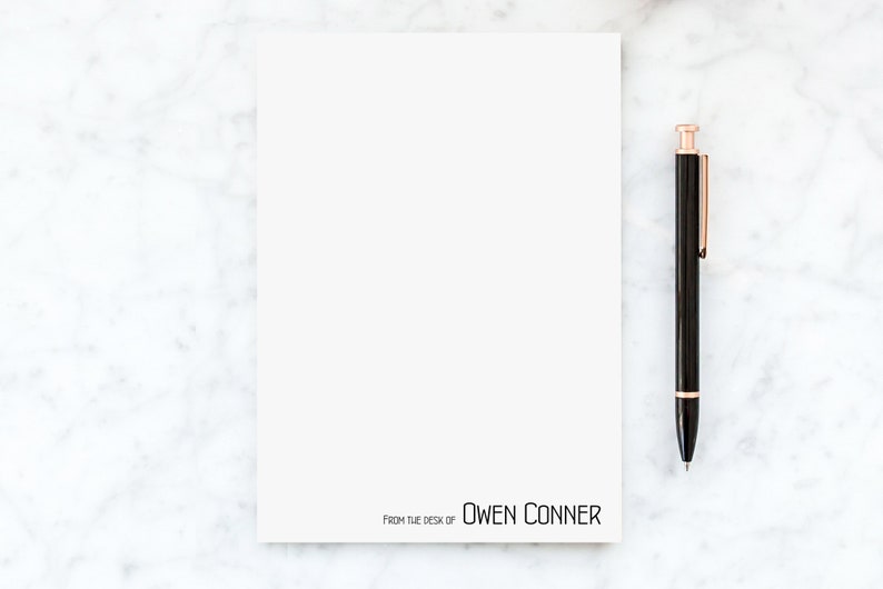 From The Desk Of Notepad Business Notepad Personalized Notepad Etsy