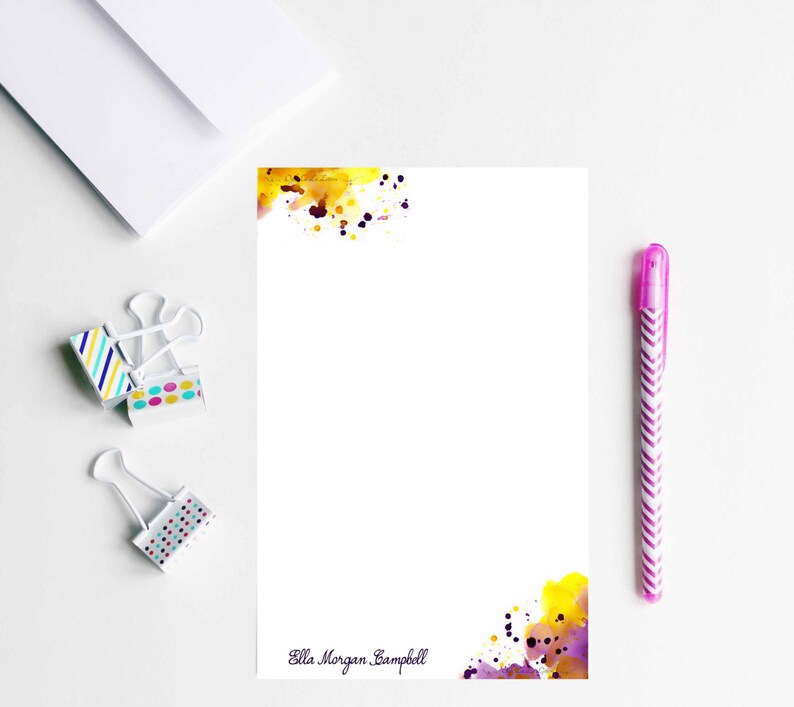 Watercolor Stationery Personalized Letter Writing Set Letter Stationary Set Stationary Paper Letter Set Letter Paper Letter Stationery Sets