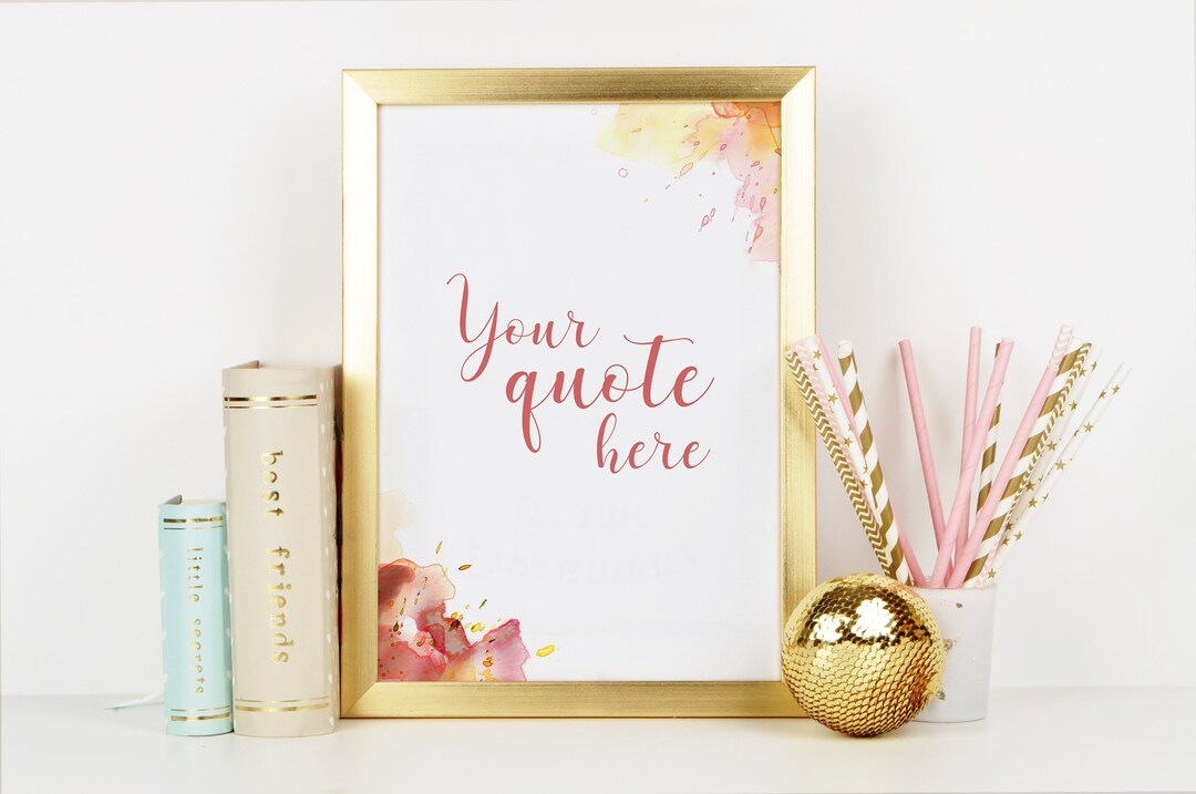 Custom Quote Print Watercolor Pink Quote Wall Art Pink Quote Etsy