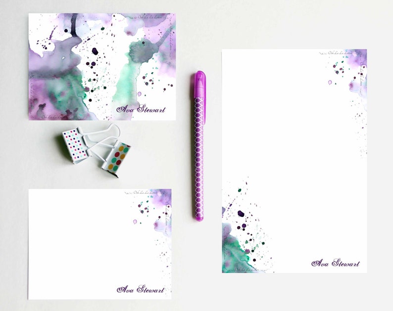 Stationery Gift Set Personalized Stationery Set Stationary Etsy