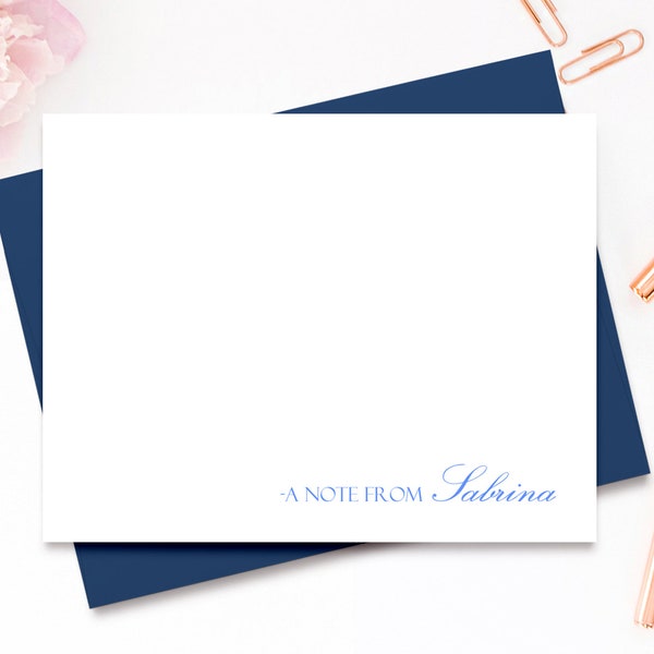 Personalized Stationary Set, Personalized Note Cards with Envelopes, Custom Stationary Personalized Notecards, A Note From Cards Stationery