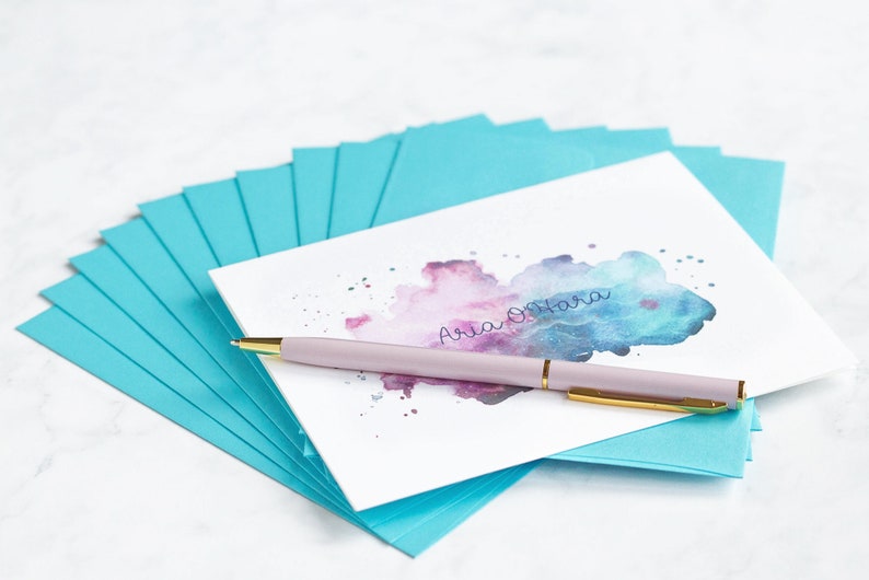 Note Cards With Envelopes Note Card Set Personalized - Etsy