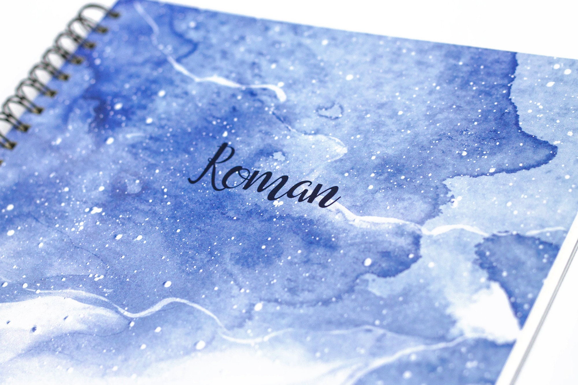 Personalized Notebook Spiral Notebook Watercolor Notebook Etsy